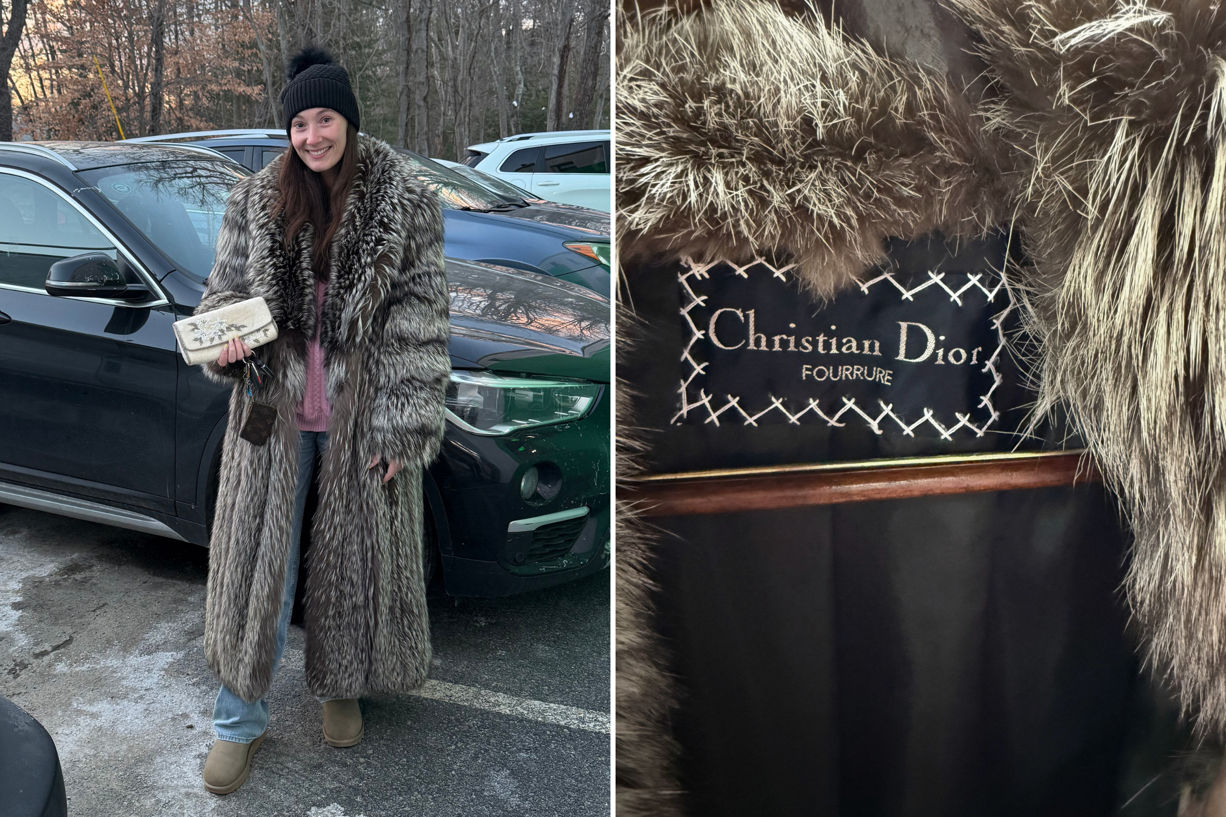 Stunned' Woman Finds Vintage Dior Coat During Impromptu Thrift