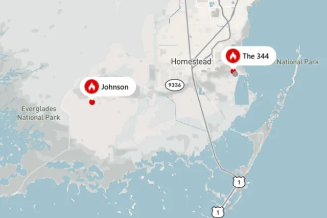Florida Keys Fire Map, Update As Blaze Spreads Near Miami-Dade - Newsweek