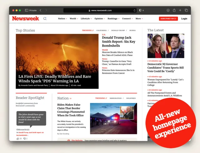 Take our survey on Newsweek’s refreshed homepage