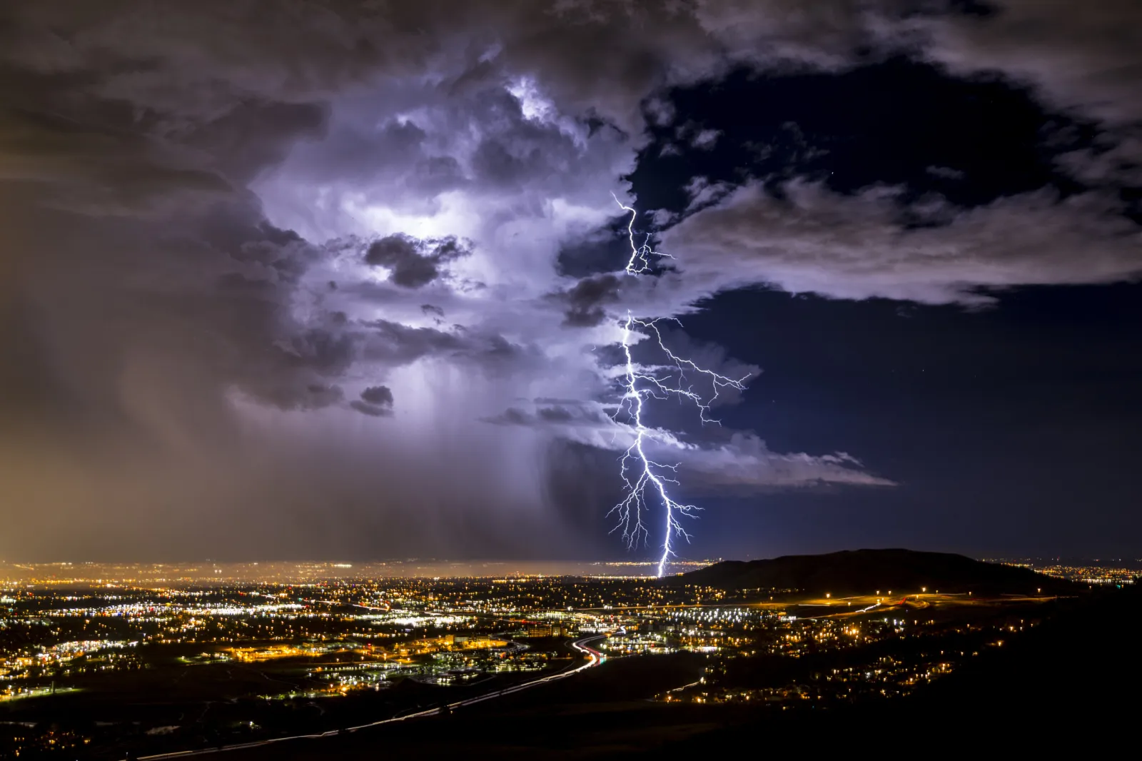 Stock image of a lightning strike