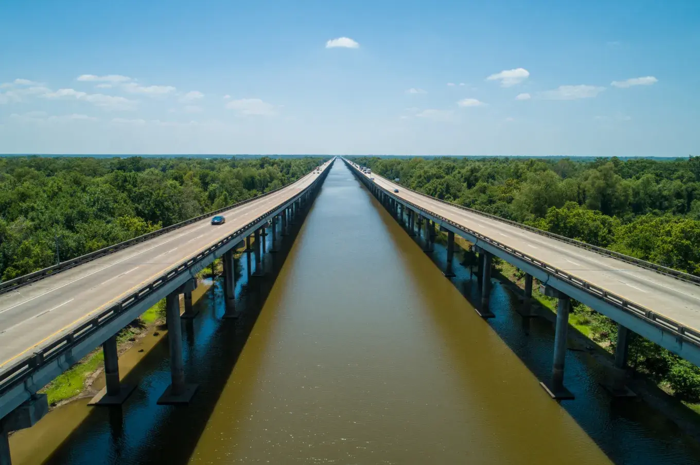 Atchafalaya Basin Bridge in Louisiana.
