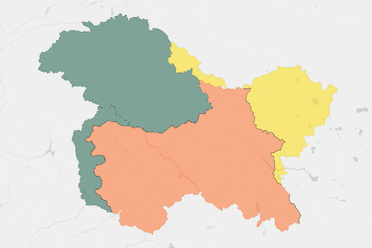 KASHMIR MAP SHOWS WHO CONTROLS TERRITORY IN CONTESTED visual data 6