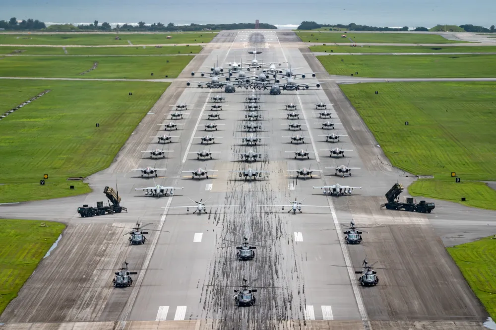 US Stages Massive Show of Force at Frontline Base in Pacific - Newsweek