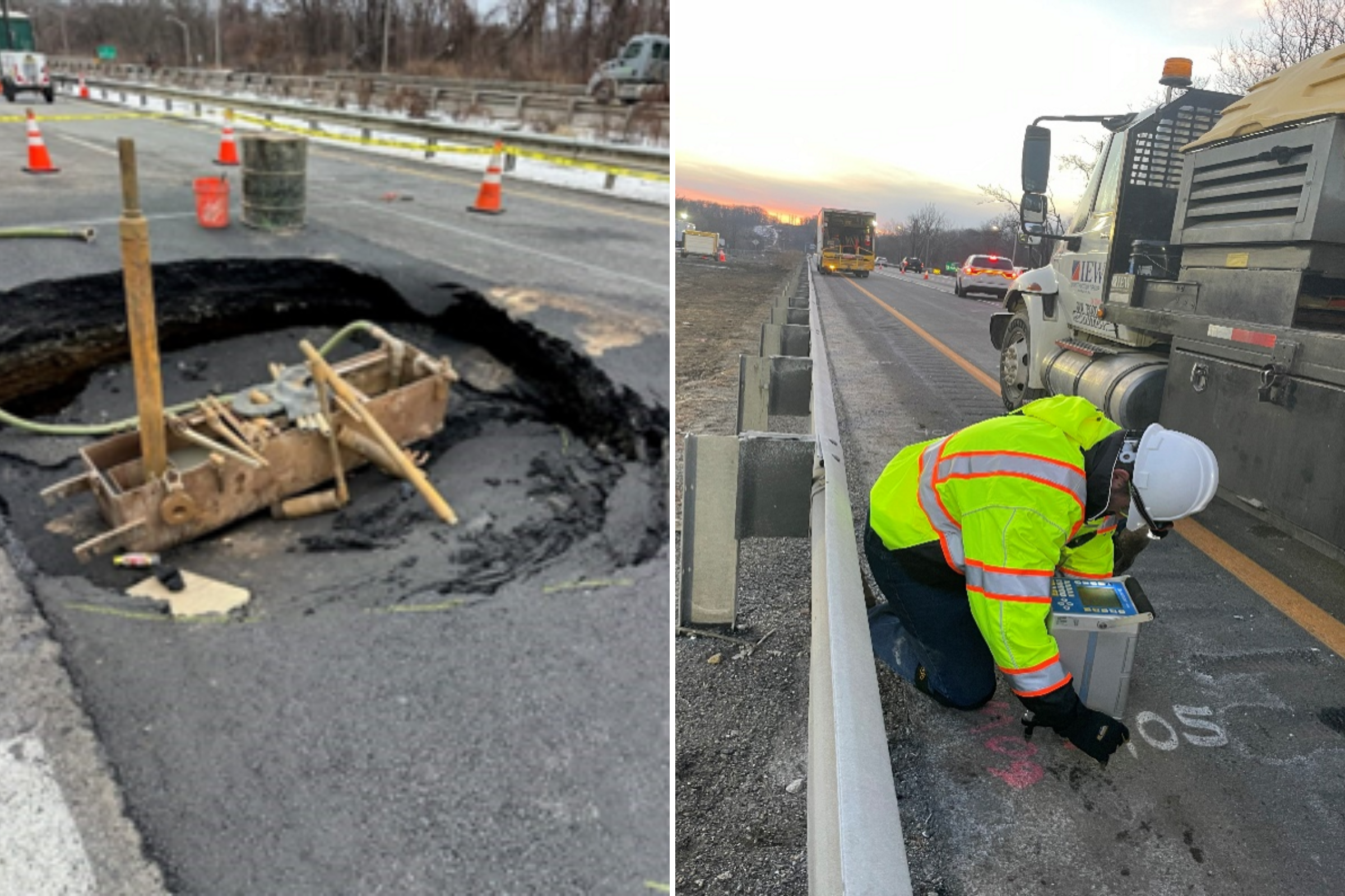 New Jersey I-80 Update After Videos Show Major Sinkhole - Newsweek