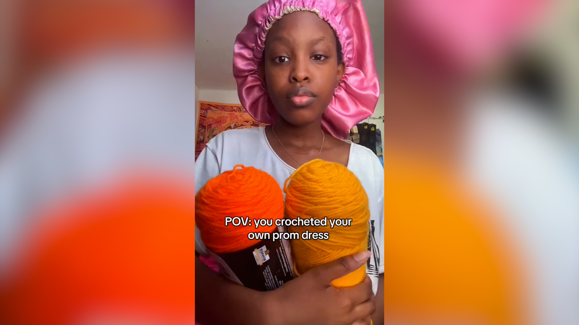 Teenager Stuns Internet With Her Truly Unique Crocheted Prom Dress