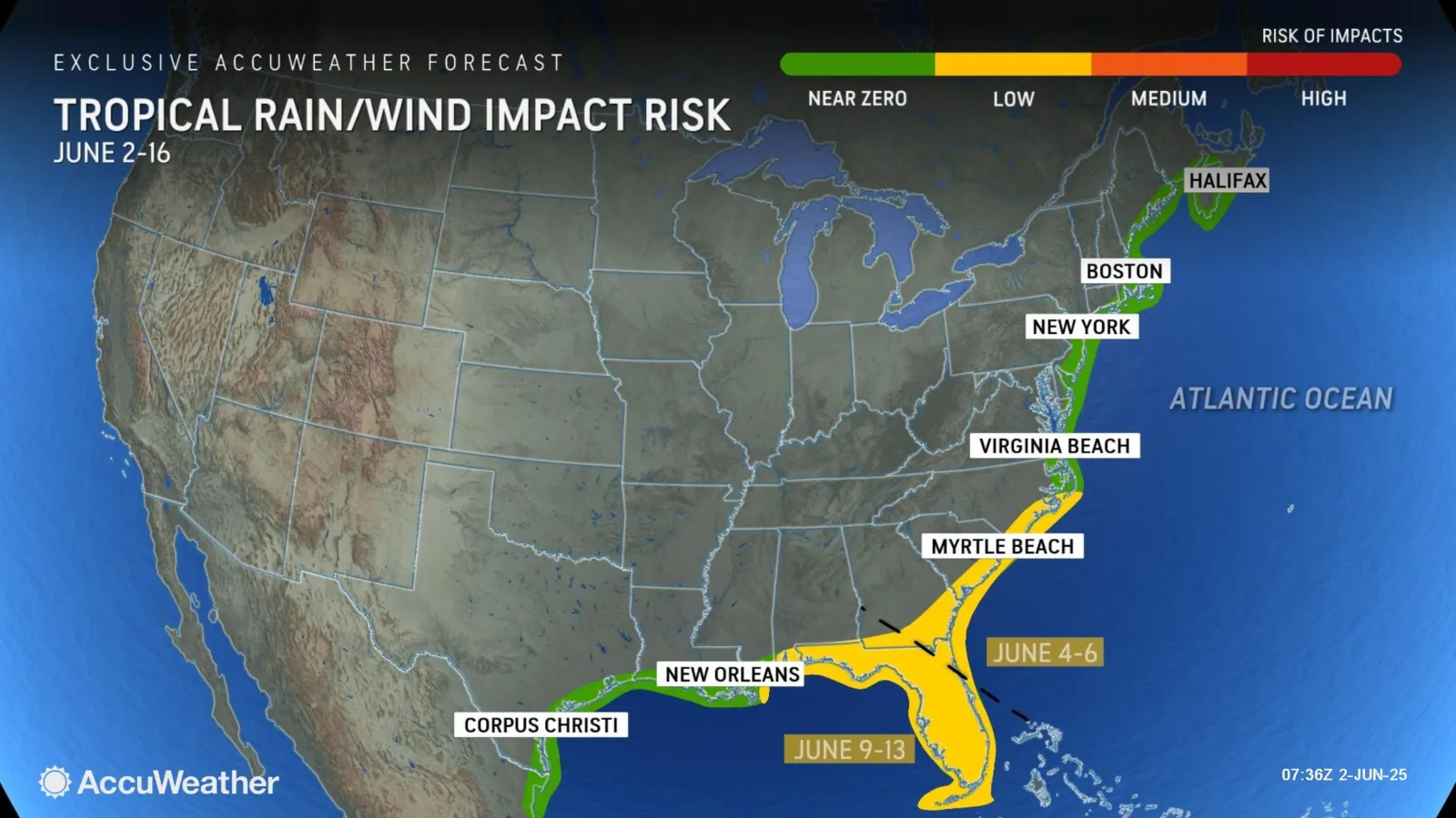 Map Shows When Impact of First Tropical Storms Could Hit US - Newsweek