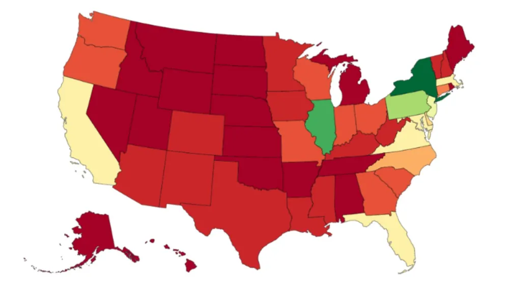 Map Shows States With the Most Amtrak Services - Newsweek