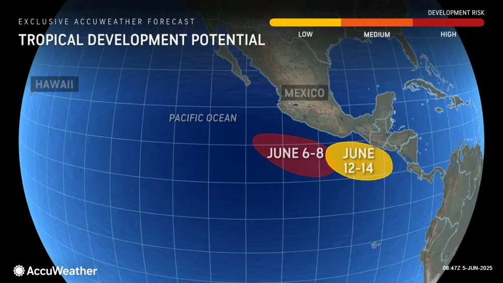 Map Shows Timeline of Two New Tropical Storms - Newsweek