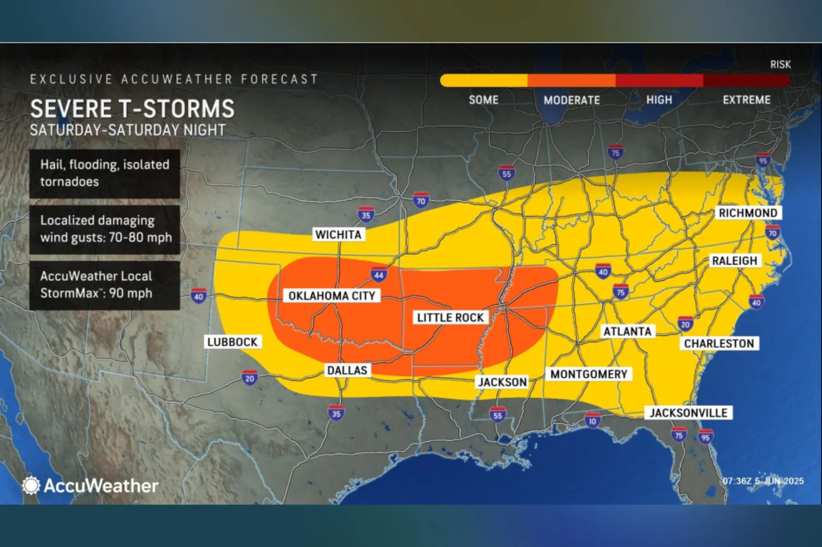 Maps Show States Facing Tornadoes, Flooding This Weekend - Newsweek