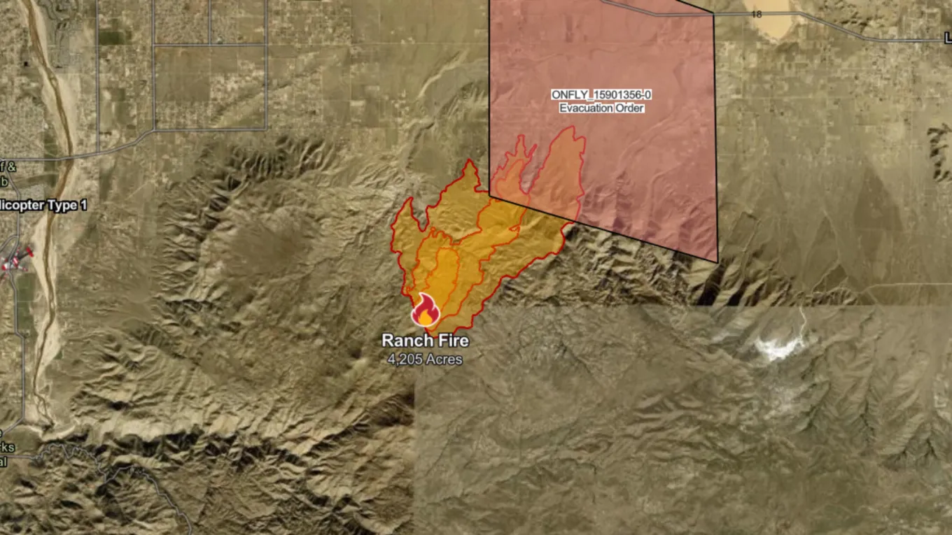 California Fire Map, Update as Ranch Fire Rapidly Spreads - Newsweek
