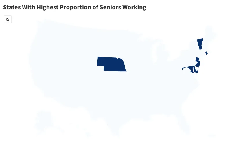 Map Shows States With Most Seniors Still Working and Forgoing ...