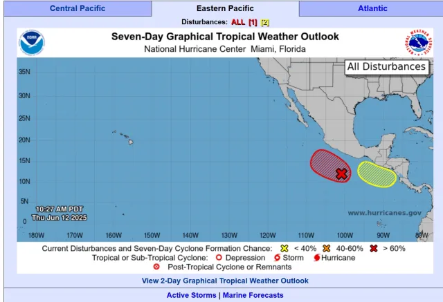 Map Shows Where Tropical Storm Dalila Might Form Within 48 hours - Newsweek