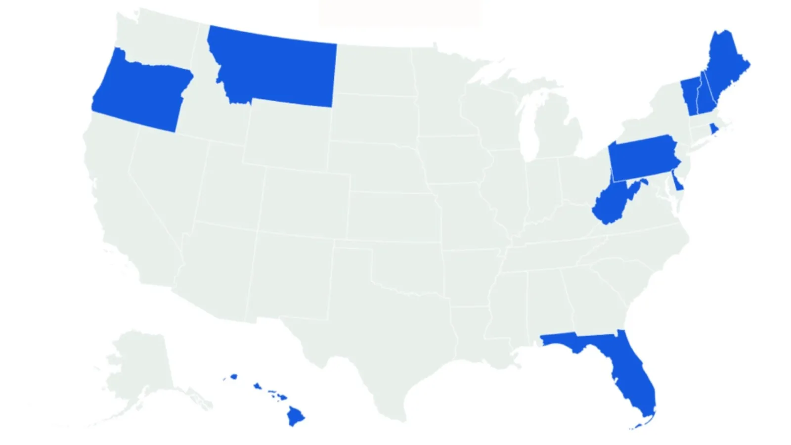 Map Shows 11 States Where Older Americans Outnumber Children
