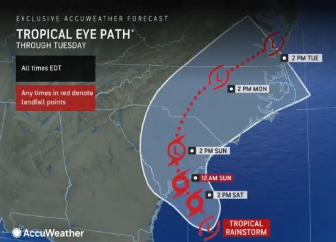 Tropical Storm Chantal Path Shows State Most At Risk for Direct Impact ...