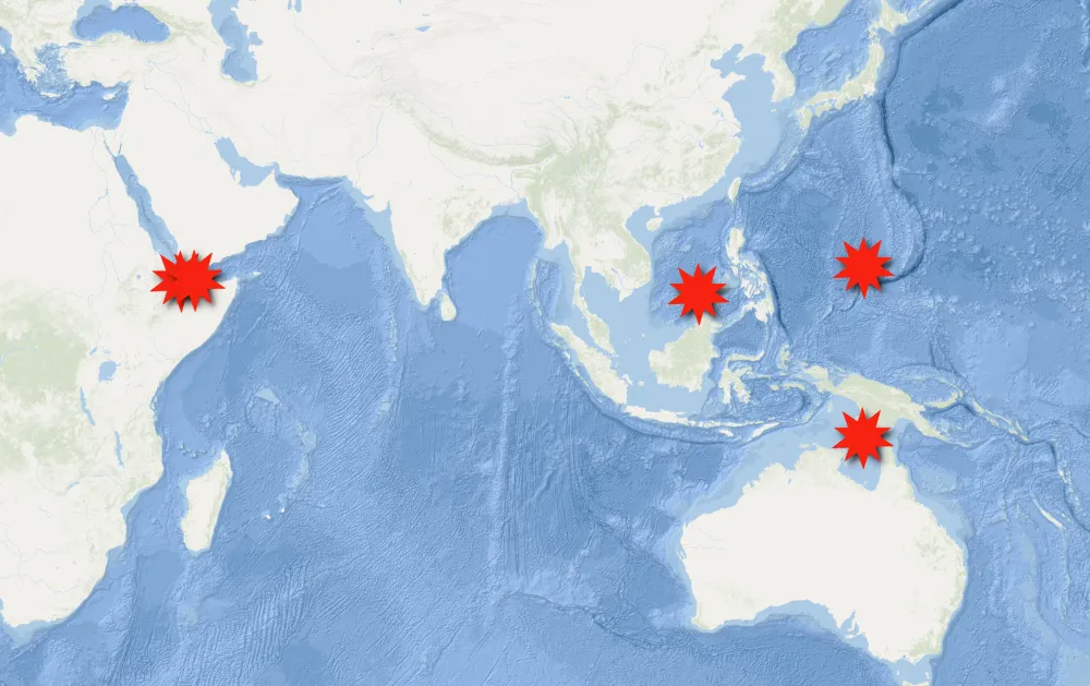 Map Shows Where China is Accused of Targeting Rivals With Lasers - Newsweek