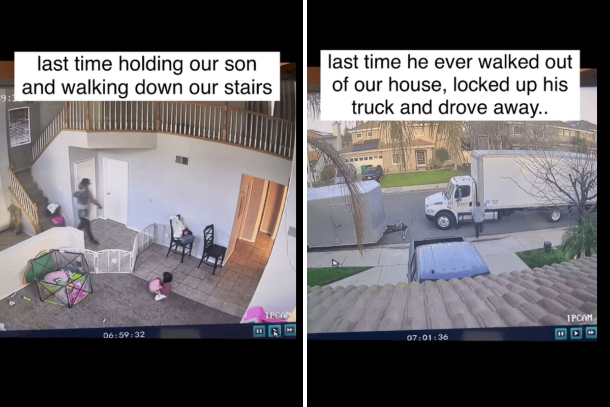 Security Cam Captures Dad of Three With Kids, but in Hours He’ll Be ...
