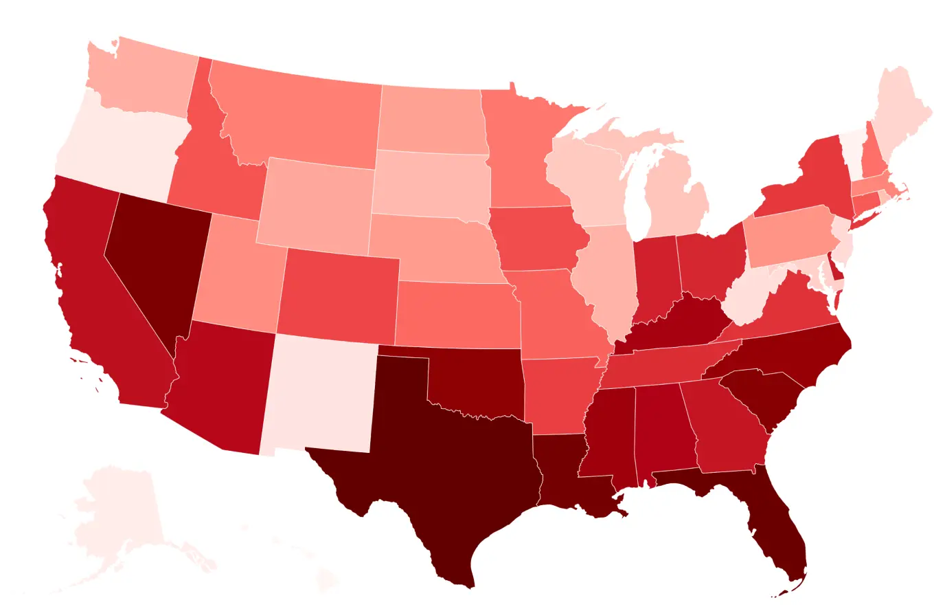 Map Shows Which States Are Most ‘Financially Distressed’ - Newsweek