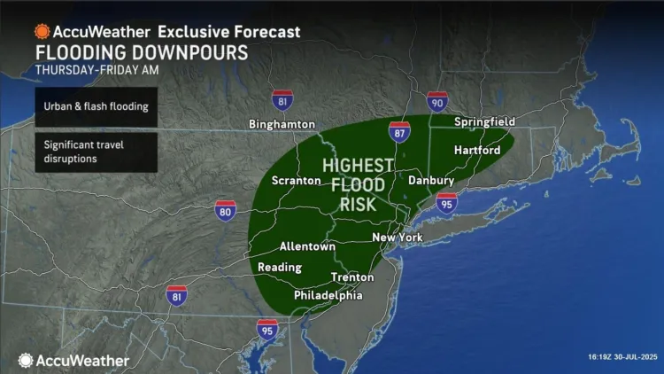 Map Shows 7 States Facing Risk of ‘Dangerous’ Flash Floods - Newsweek