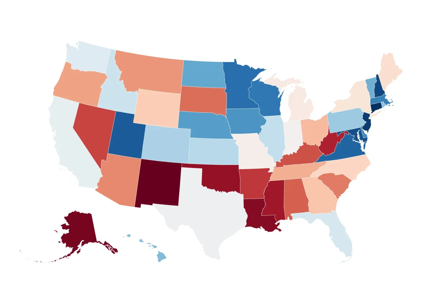 Map Reveals States With Most—and Least—Underprivileged Children - Newsweek