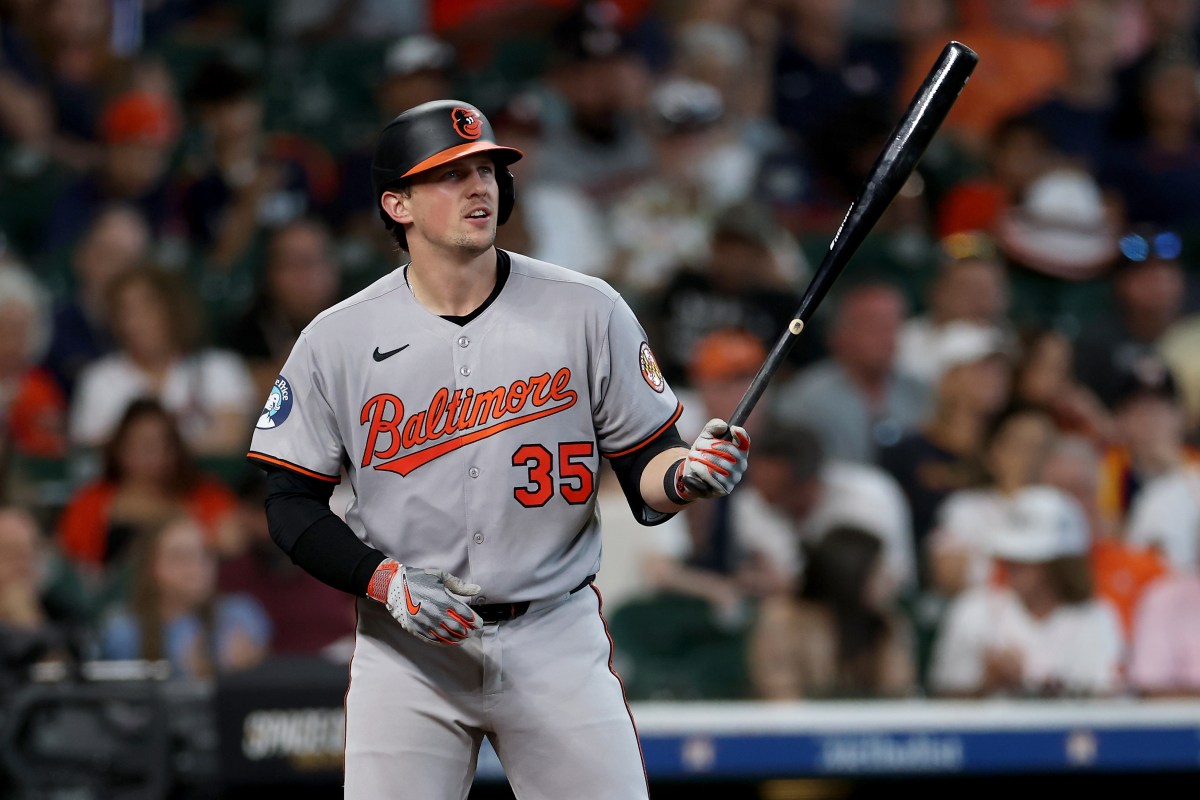 Baltimore Orioles catcher Adley Rutschman during a baseball game