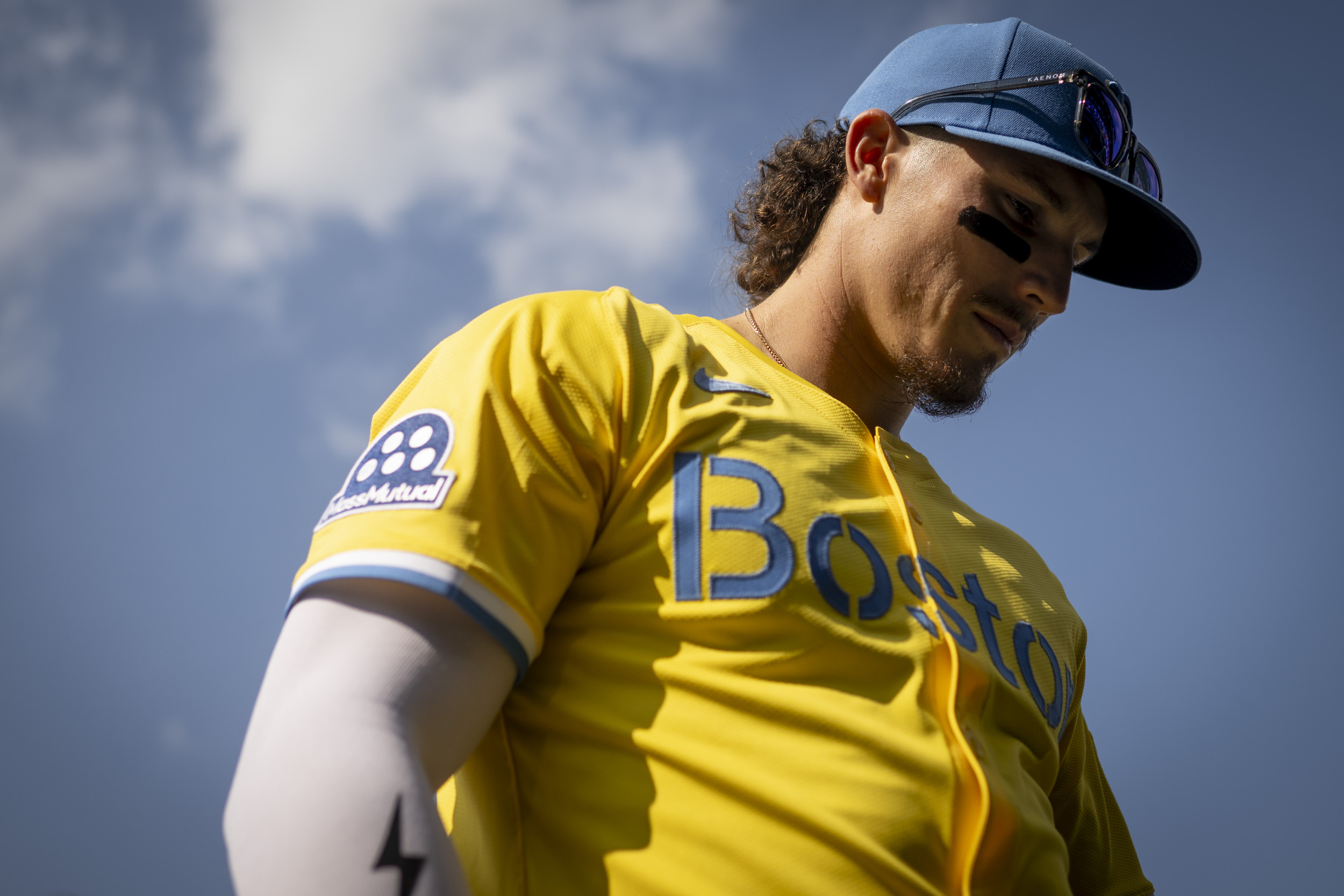 redsox wearing yellow