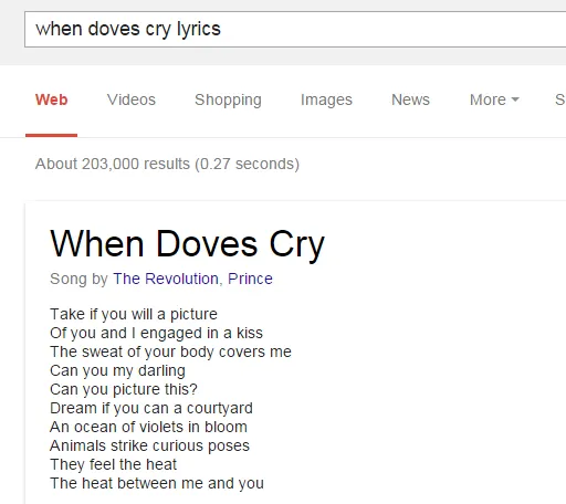 When Doves Cry