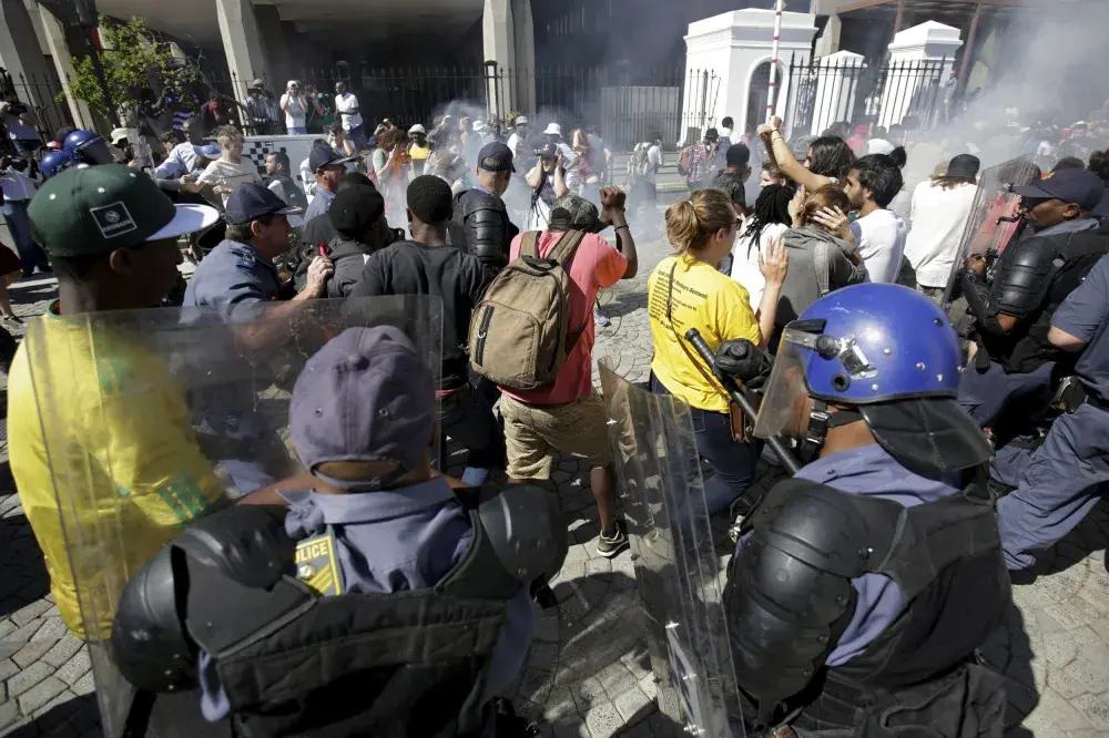 South African Police Clash With University Students Protesting Fee Increases