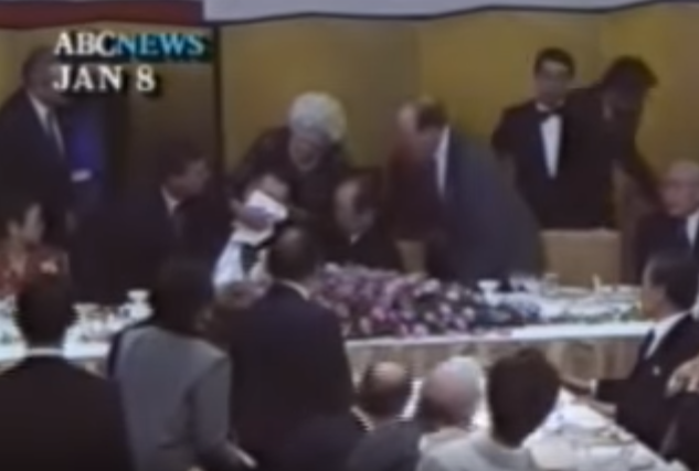 25 Years Ago, President Bush Barfed on a World Leader
