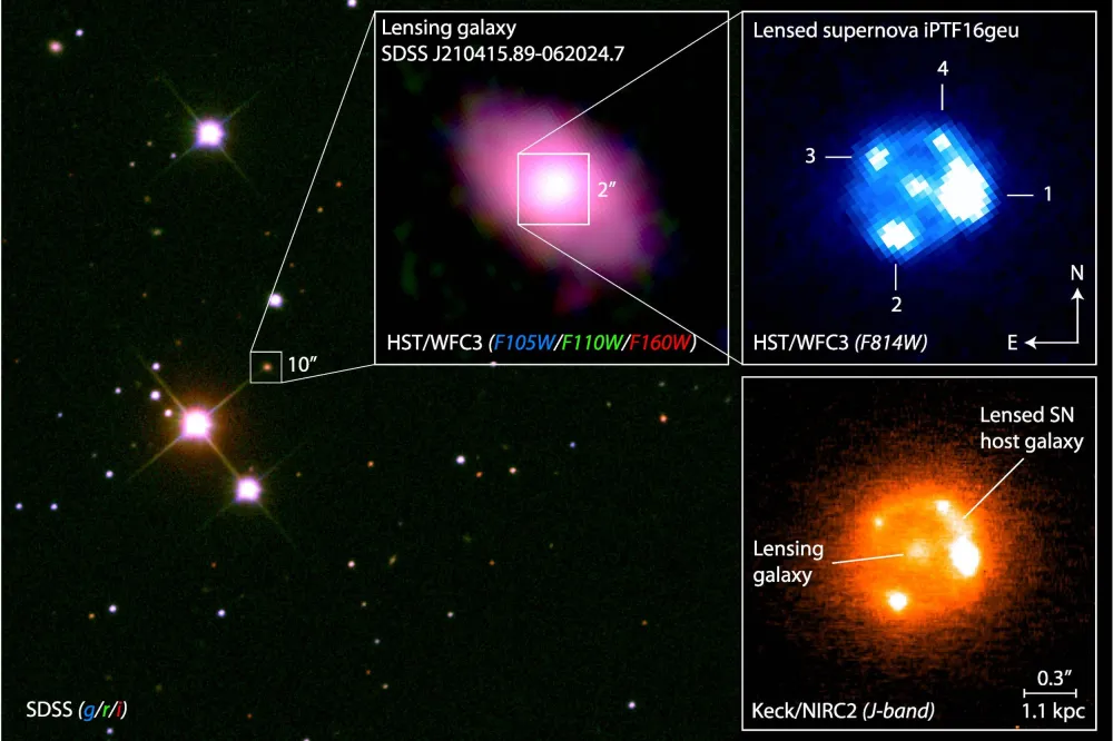 Cosmic Magnifying Glass Reveals Supernova Explosion 4 Billion Light ...