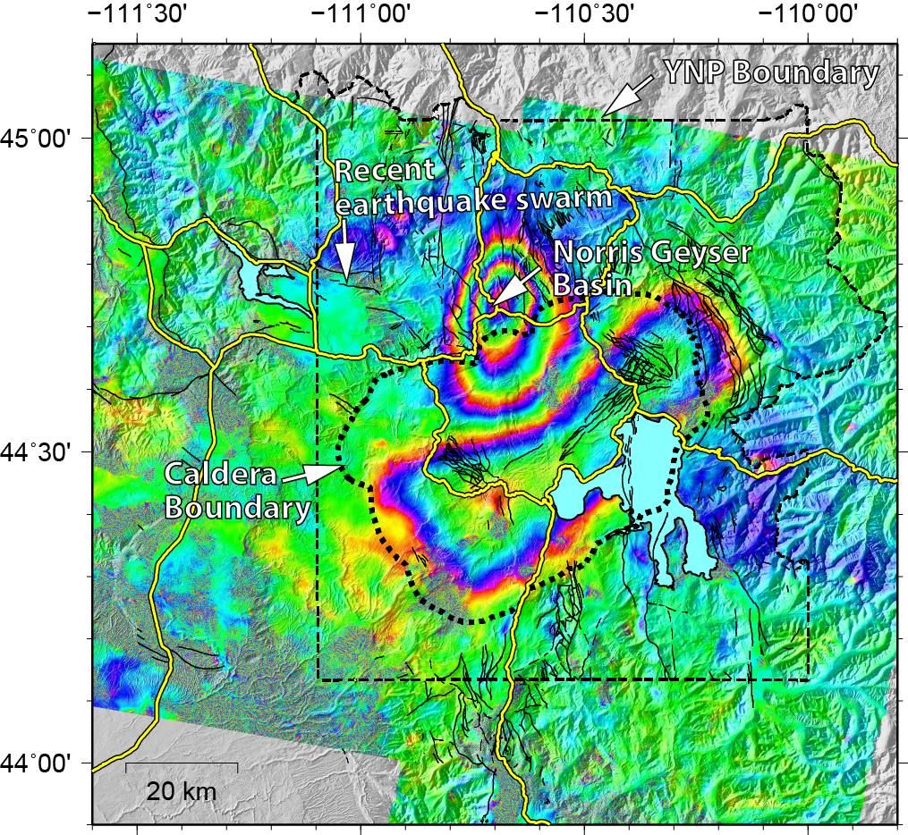 Yellowstone Supervolcano: Map Shows Ground Deformation Around Caldera Over  Last Two Years - Newsweek