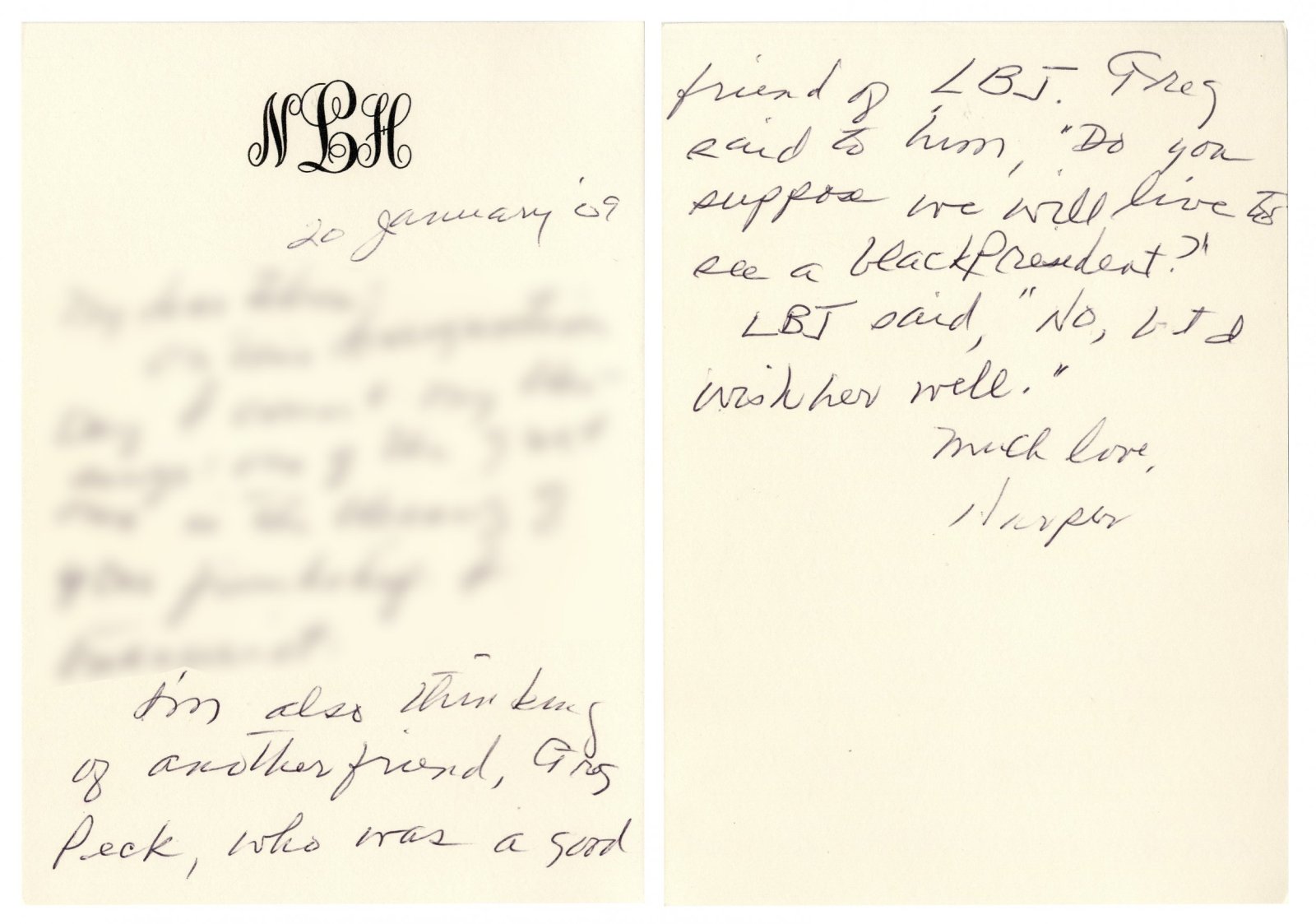 What Harper Lee Wrote About Barack Obama