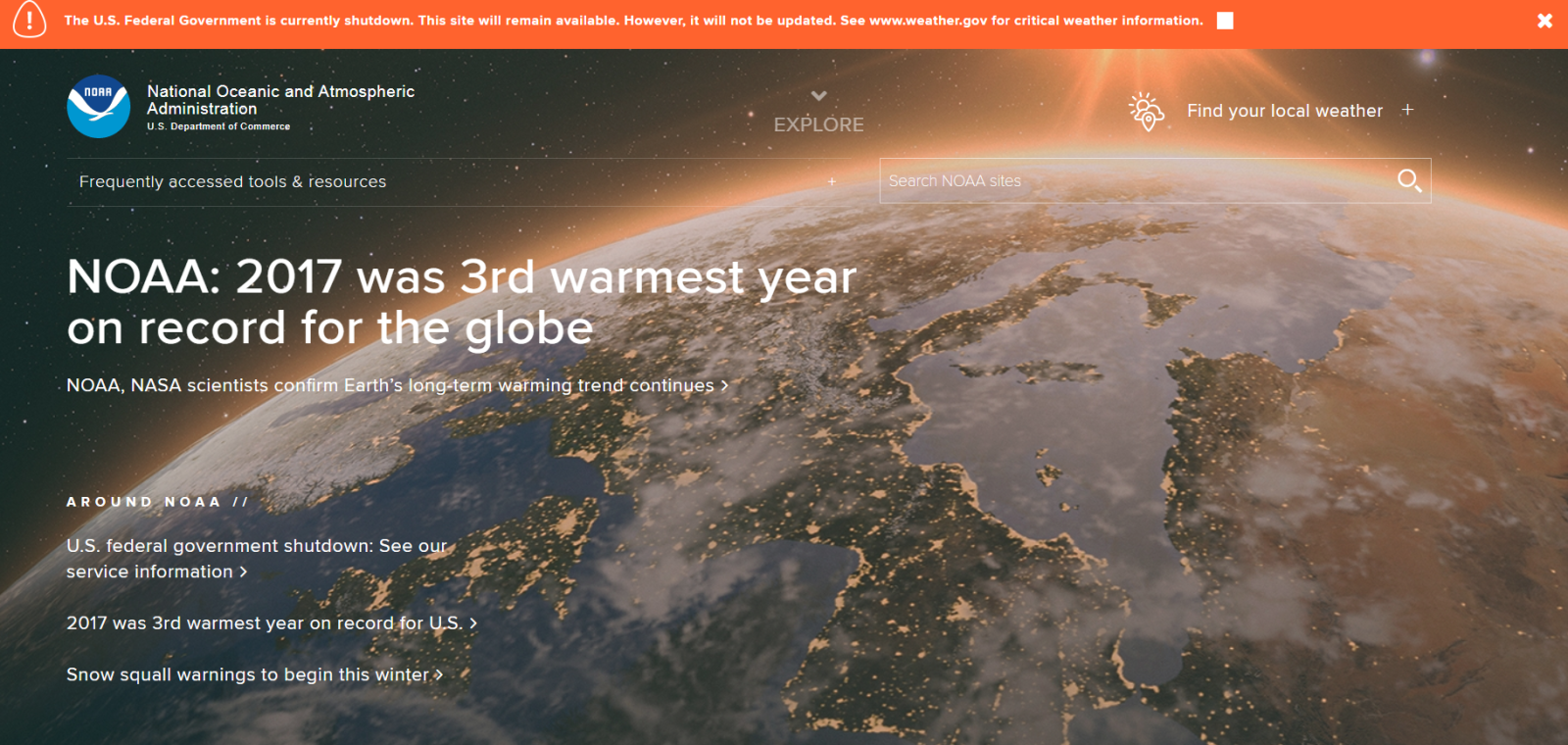NOAA shutdown