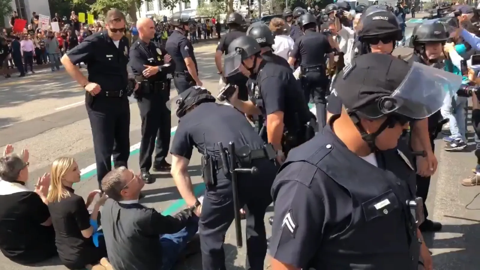 Jeff Sessions Los Angeles Protest: Clergy Members Arrested Amid Cries ...