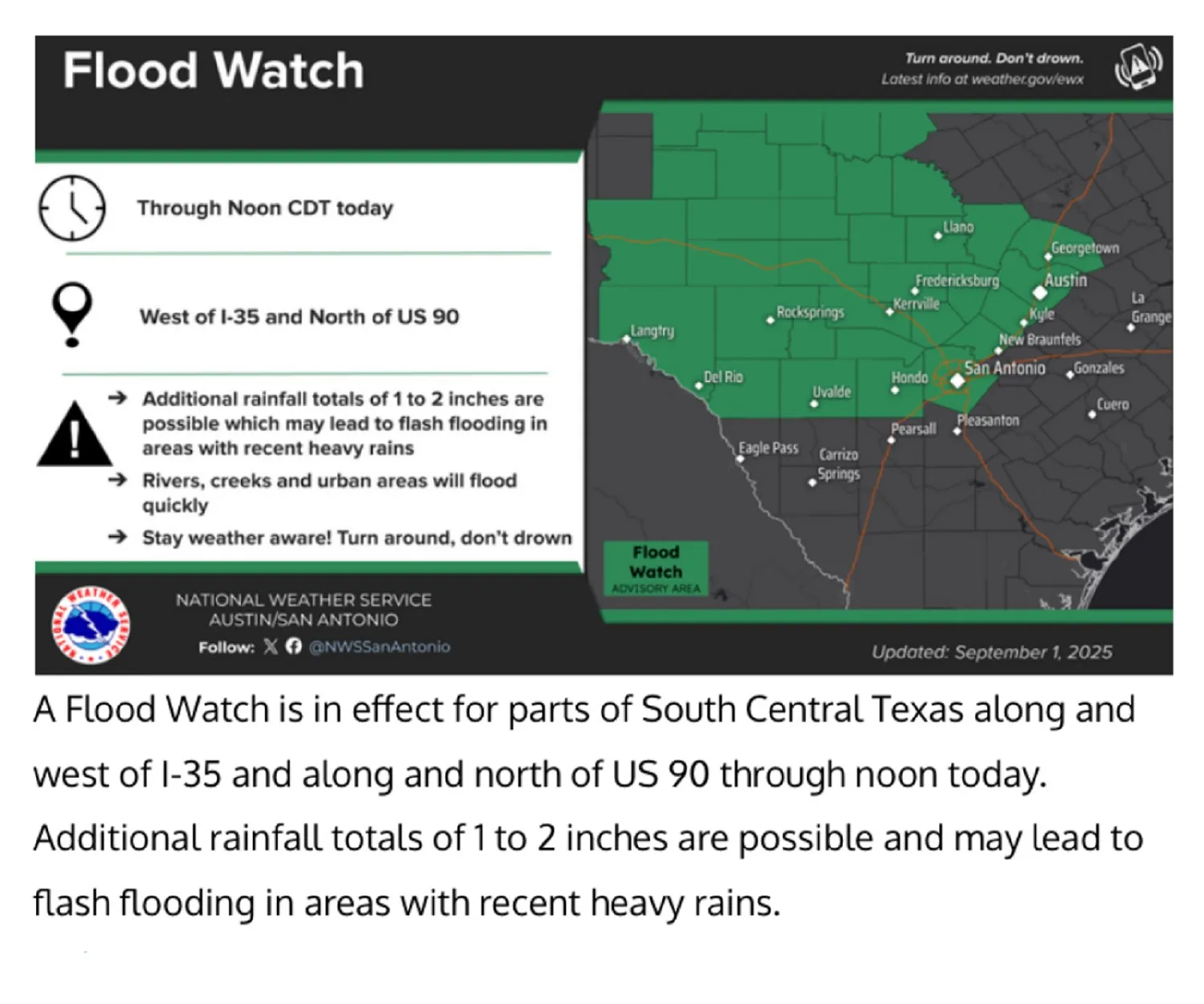 Texas Flood Map Shows Where People Should Be ‘Prepared To Take Action ...