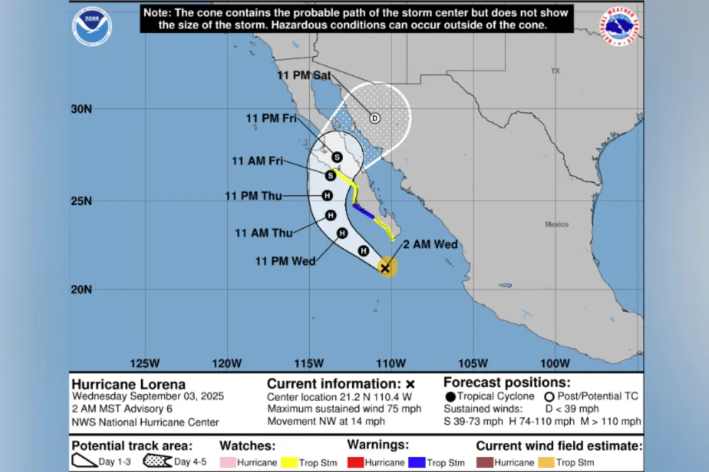 Hurricane Lorena Path, Update as Life-Threatening Flood Risk Rises ...