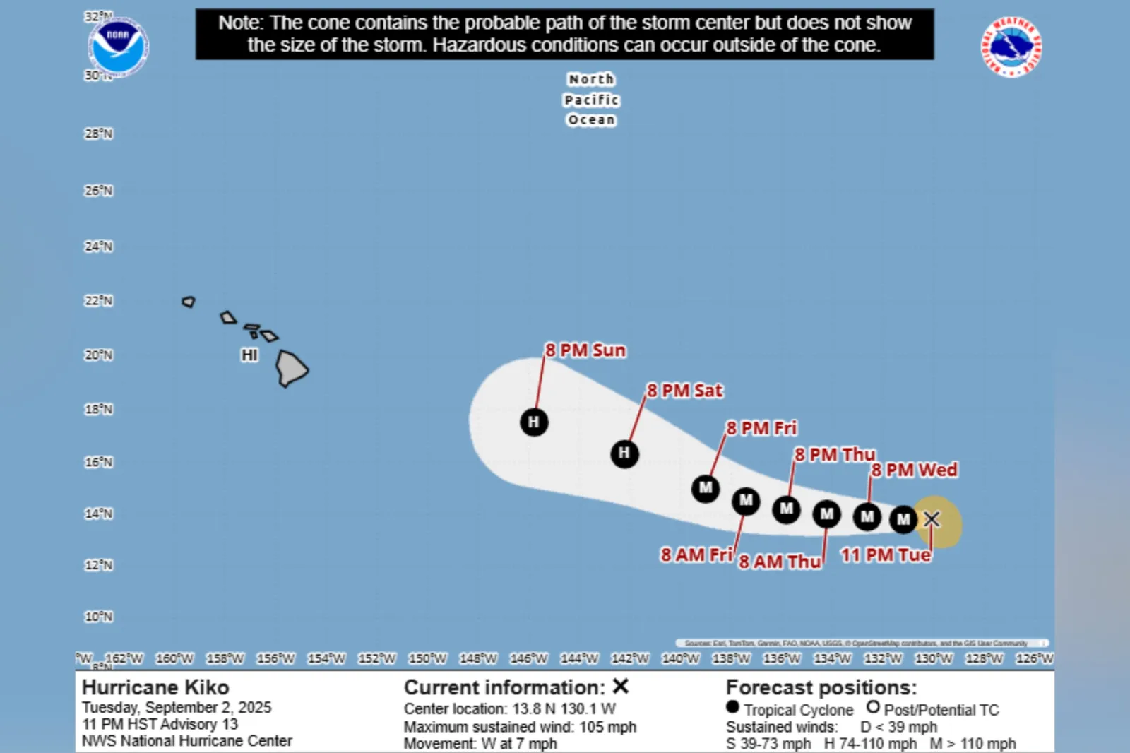 Hurricane Kiko Spaghetti Models as Storm Moves in Direction of Hawaii ...