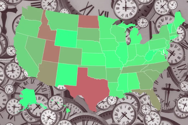 Map Shows States Where the Workweek Is Getting Longer - Newsweek