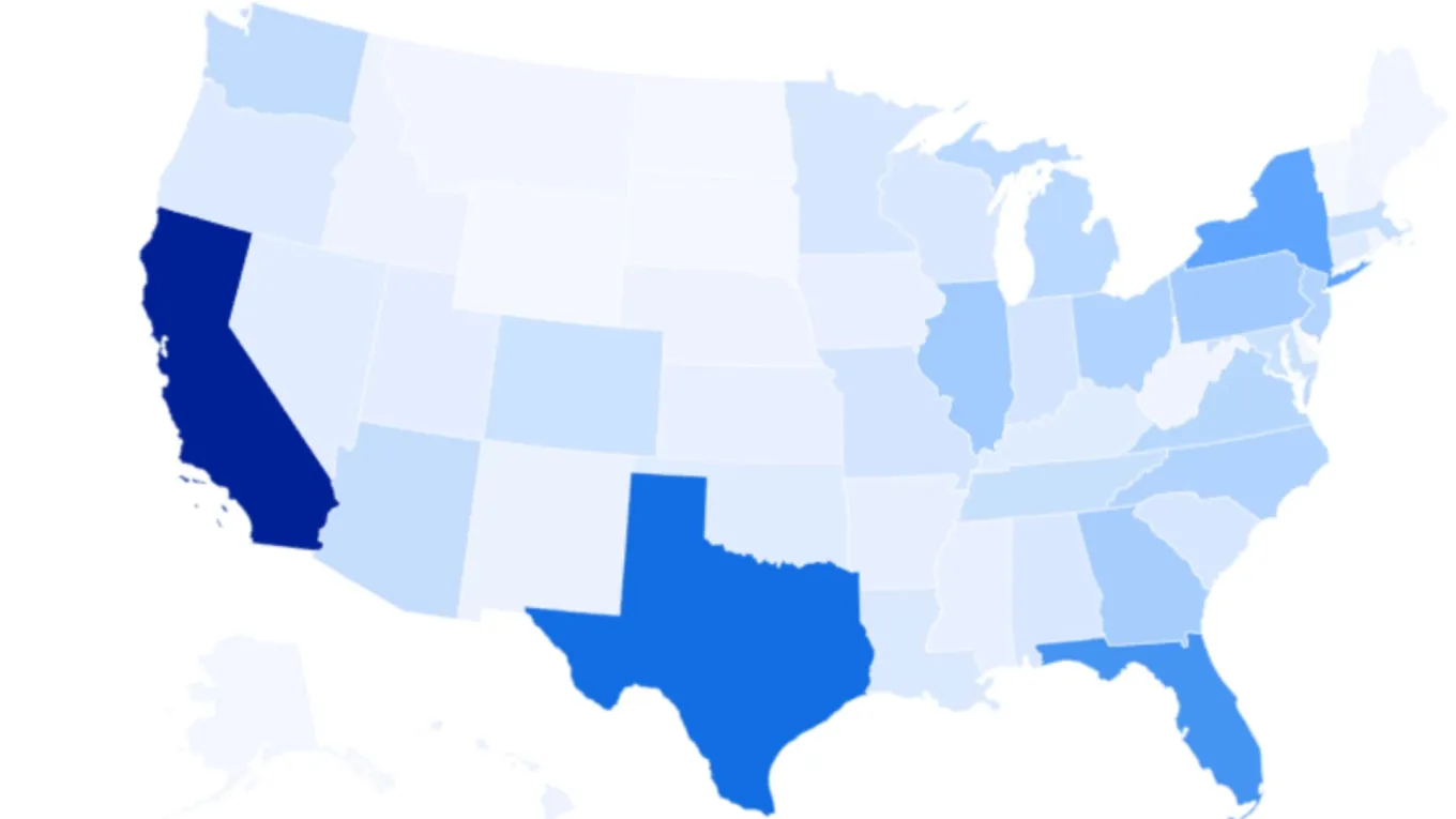 Map Shows States With Largest Credit Card Debt Increases - Newsweek