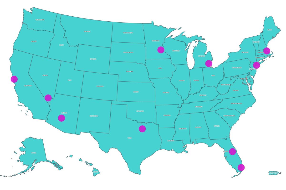 Map Reveals Passengers' Favorite Airports in North America