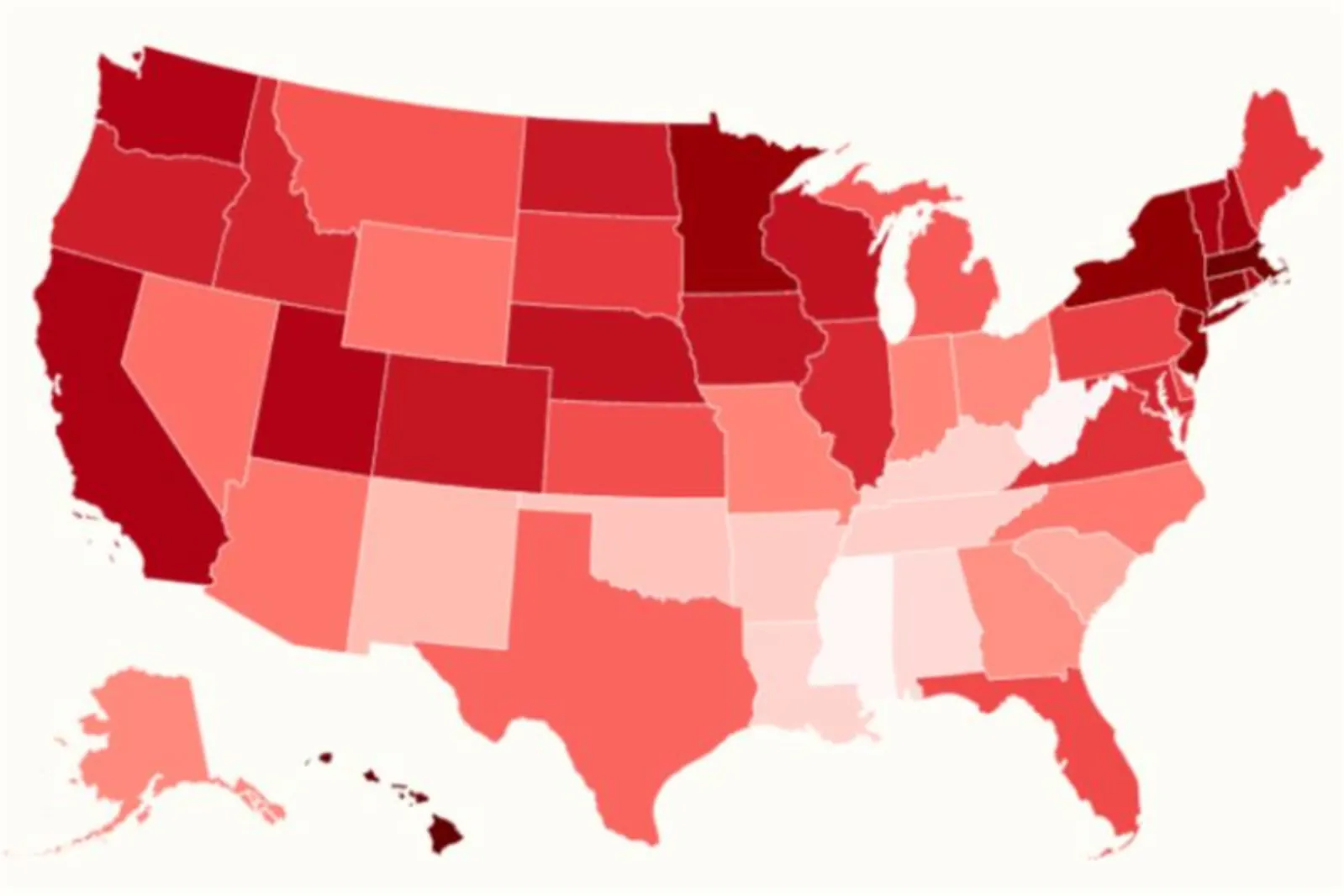 Map Shows States With the Highest and Lowest Life Expectancy %%page ...