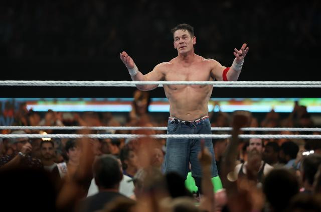 wwe star john cena during summerslam 2025
