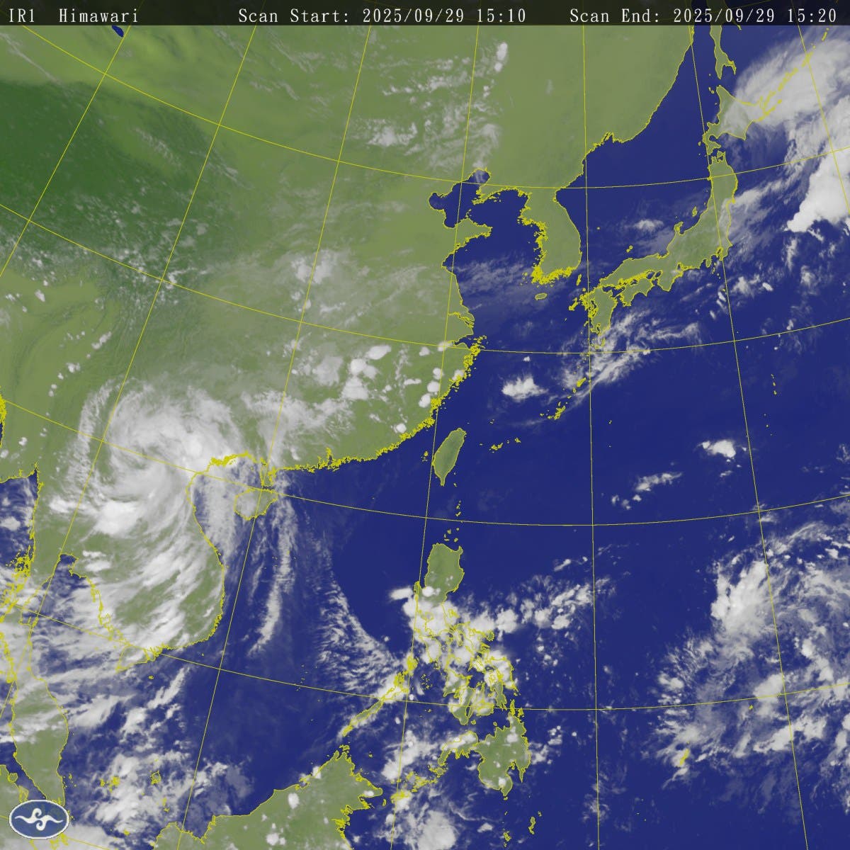 Map, Satellite Photo Show Typhoon Battering Southeast Asia