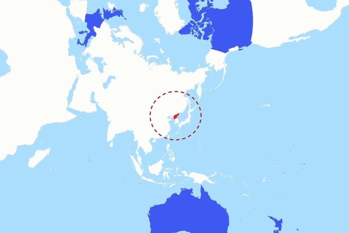 Map Shows US Allies Watching North Korea's Sanctions Busting