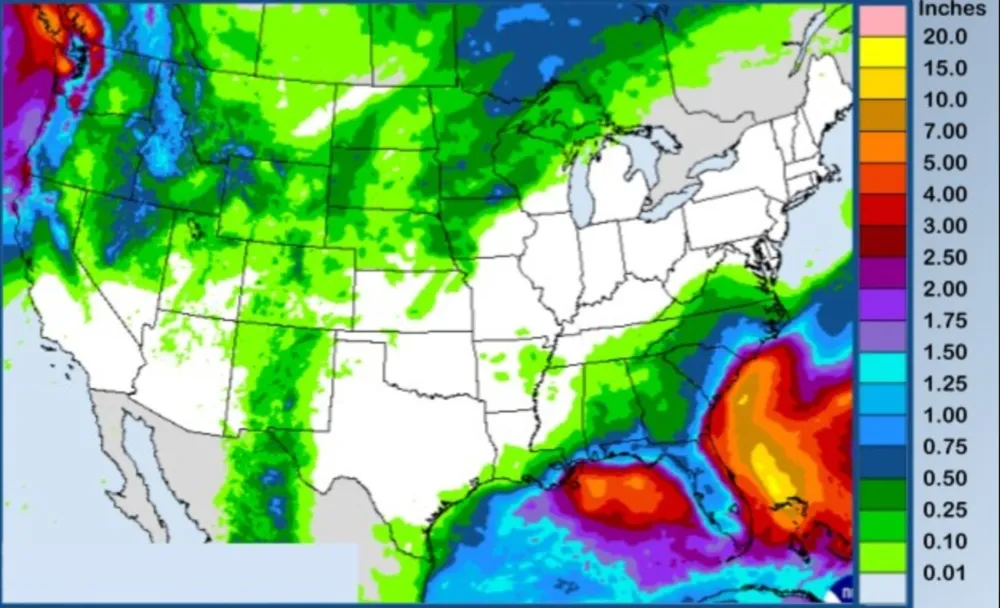 Map Shows States to Be Hit Hardest by Heavy Rainfall - Newsweek