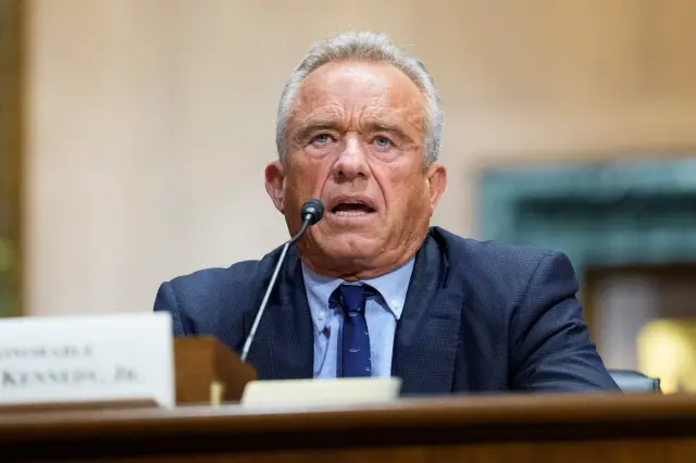 U.S. Secretary of Health and Human Services (HHS) Robert F. Kennedy, Jr testifies during a Senate Finance Committee hearing in the U.S. Capitol in Washington, DC.