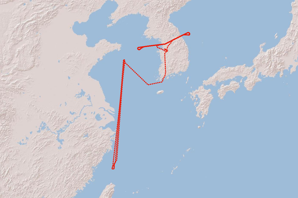 US Army Jet Spies on China and North Korea: Flight Data
