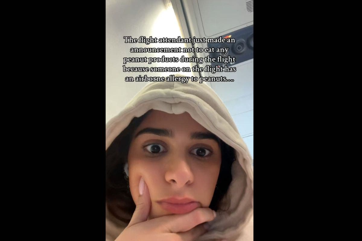 Gen Z Woman Eats Snack on Plane—Horror at Announcement That Comes Next