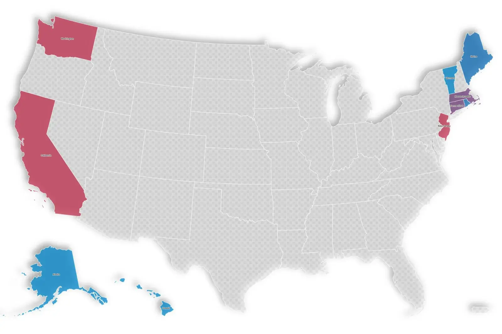 Map of U.S. show best states for women to buy home.