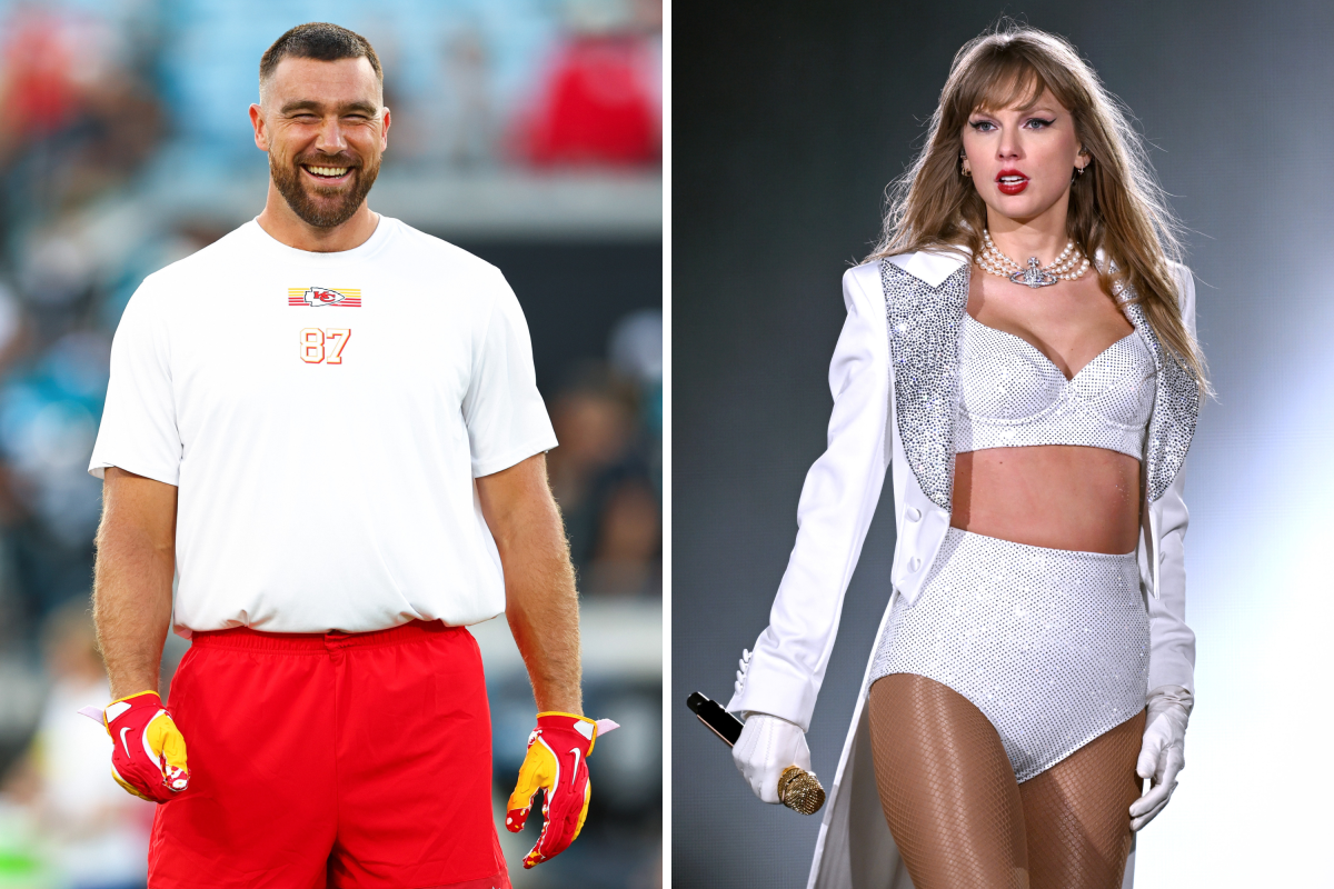 Travis Kelce comemora 100º touchdown com gesto de Taylor Swift Travis Kelce comemora 100º touchdown com gesto de Taylor Swift
