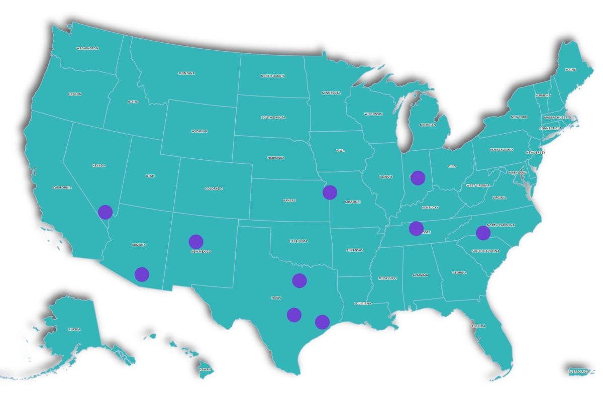 Map Shows Major U.S. Cities With Largest Average House Sizes